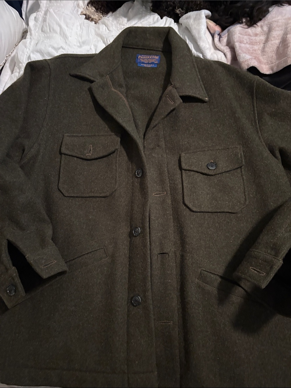 Pendleton Men's Olive Green Wool coat